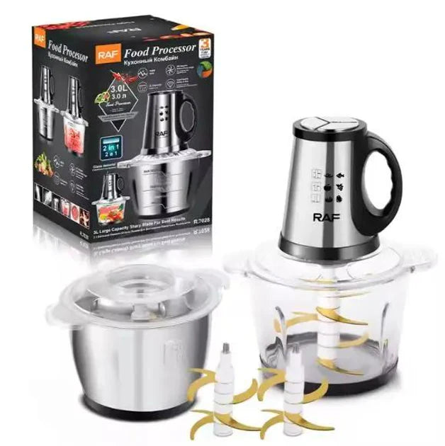 Tocator electric 2 in 1 RAF R7028, inox si sticla, 3L, 1600W