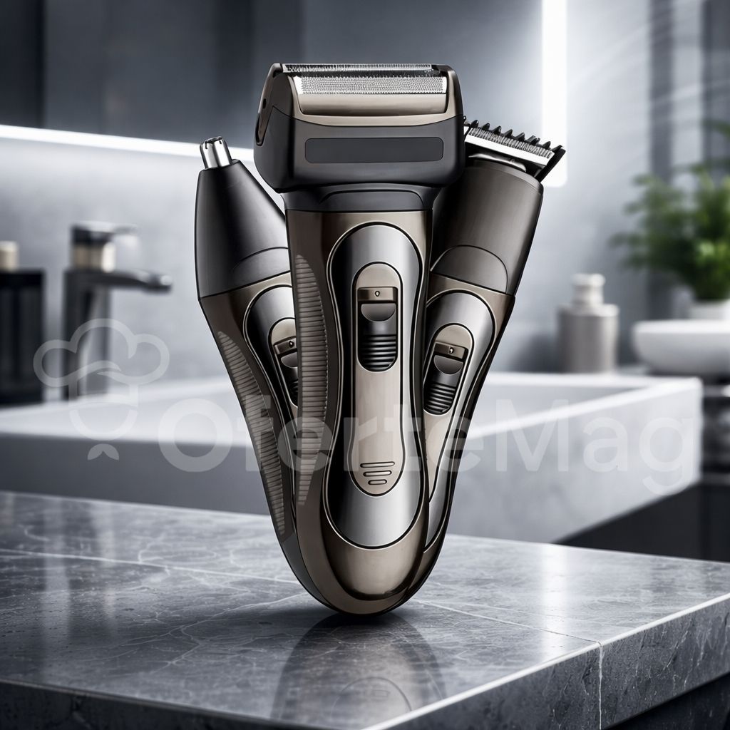 Aparat Multifuncțional 3-în-1 de Îngrijire Personală – Aparat de Ras, Tuns și Trimmer Nazal, Motor 3W, 8600 RPM, Baterie 1200 mAh, Autonomie 120 min, Încărcare USB Type-C