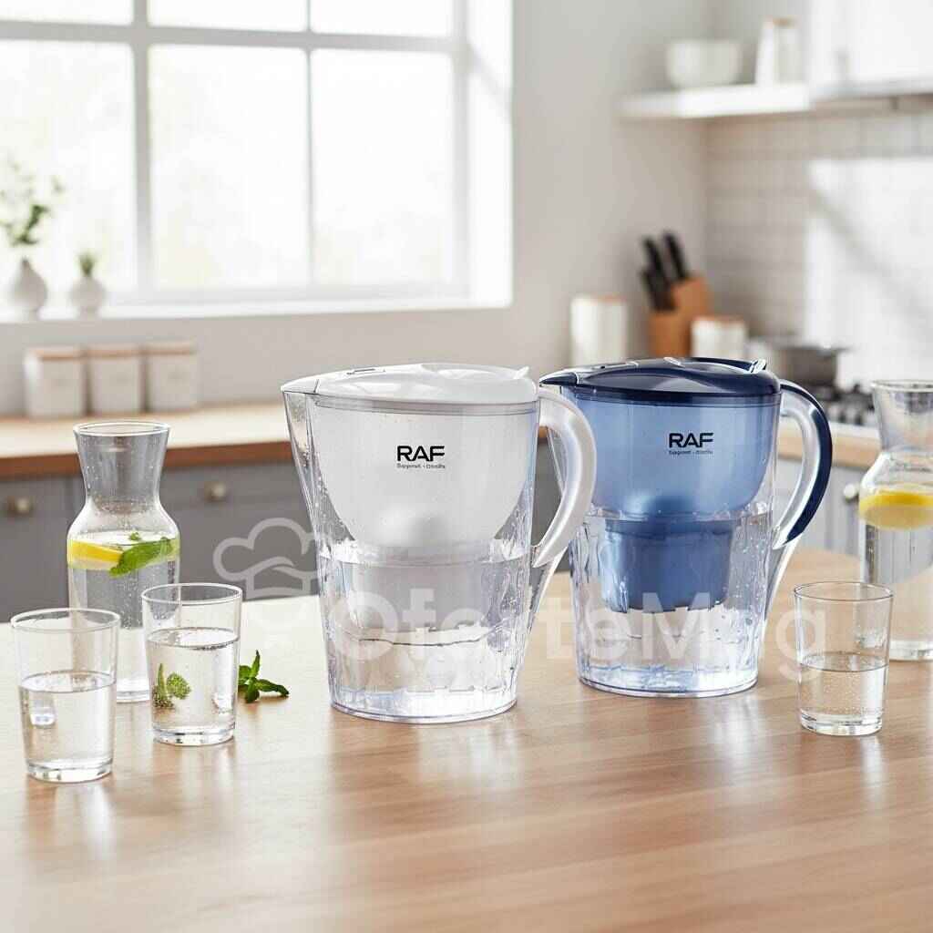 Cană filtrantă RAF pentru apă, 3.5 Litri, cu filtrare multistrat și afișaj LCD
