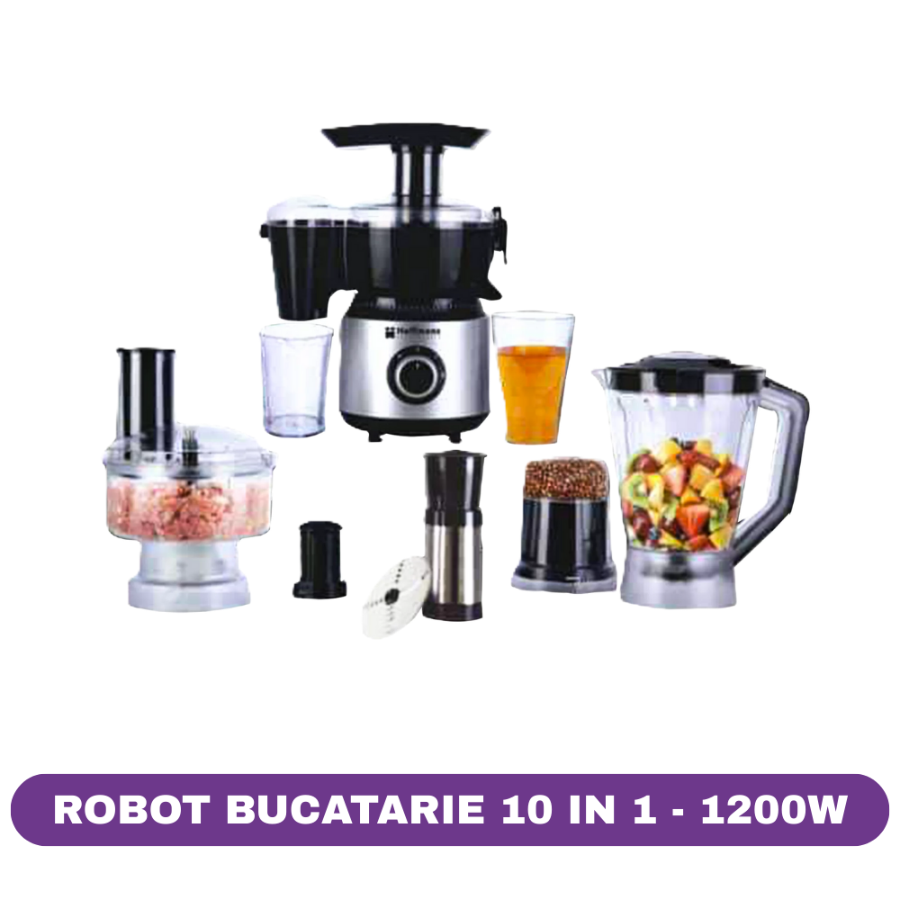 ROBOT PROFESIONAL DE BUCATARIE HOFFMANS – HM-1266, 10 IN 1, 1200W, 1,5L