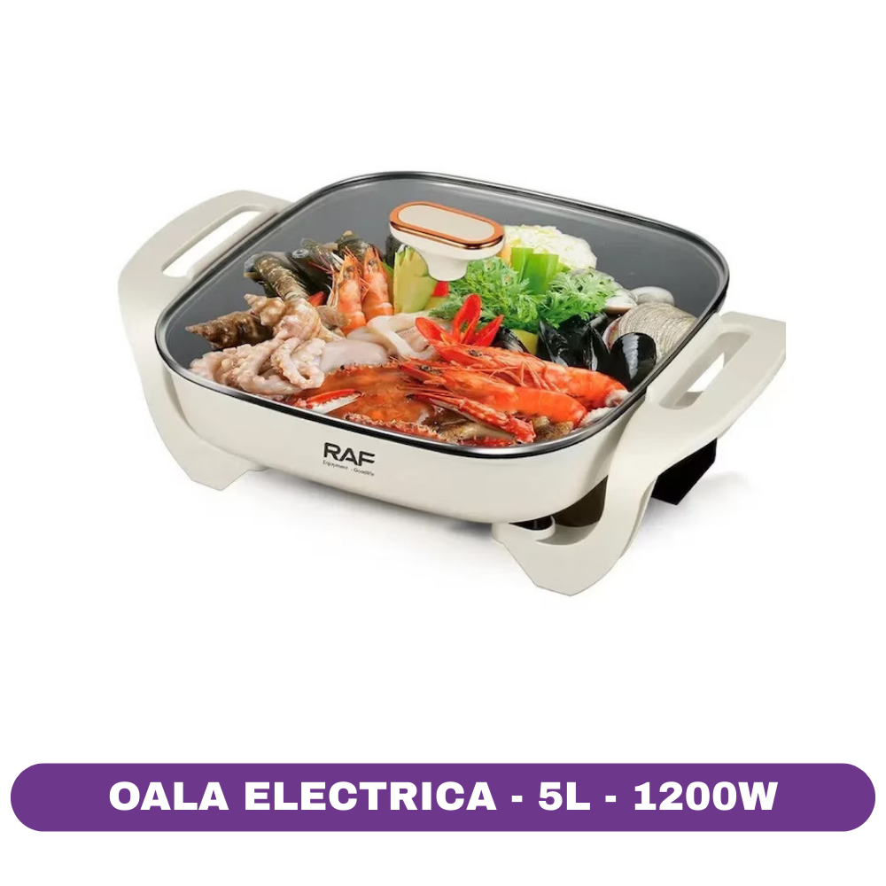 Oala Multifuntionala Electrica RAF, 5L, 1200w, control temperatura precis
