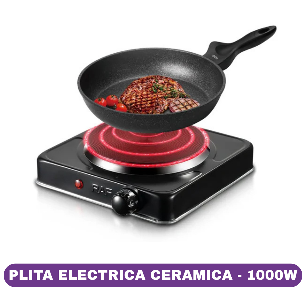 Plită Electrică Ceramică RAF R.8010AB, 1000W
