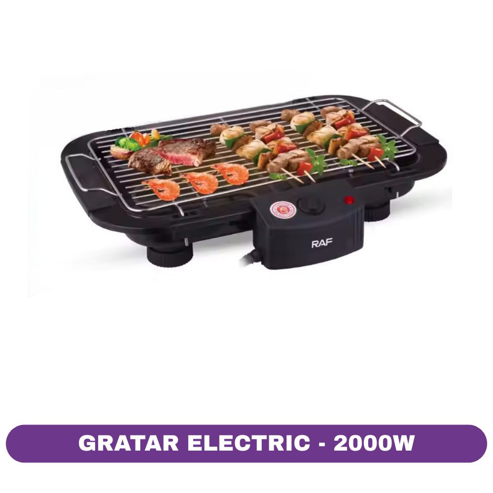 Gratar Electric RAF 2000w, 5 trepte de temperatura