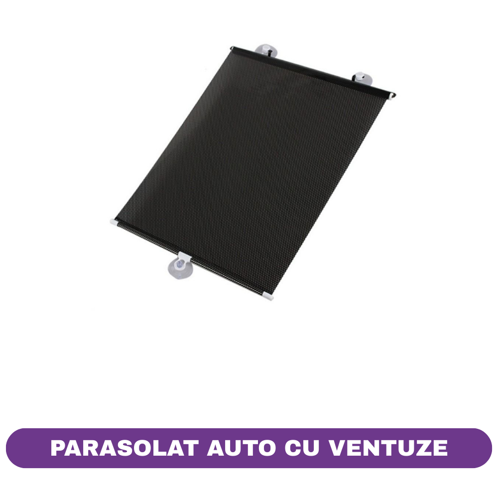 Parasolar auto cu ventuze, 68 cm x 125 cm