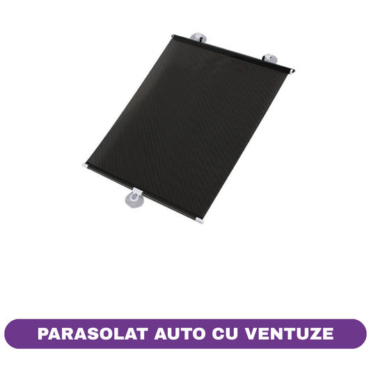 Parasolar auto cu ventuze, 68 cm x 125 cm