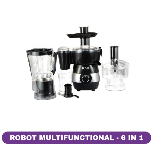 Robot de bucatarie multifunctional 6 in 1 RAF, 450W, 4 lame inox