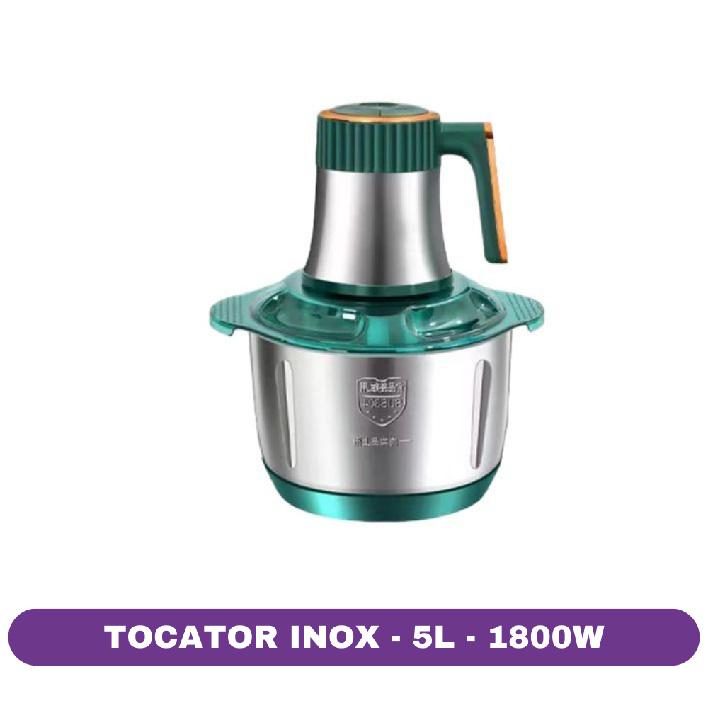 Tocator electric inox 5L, 1800W, 6 lame de otel
