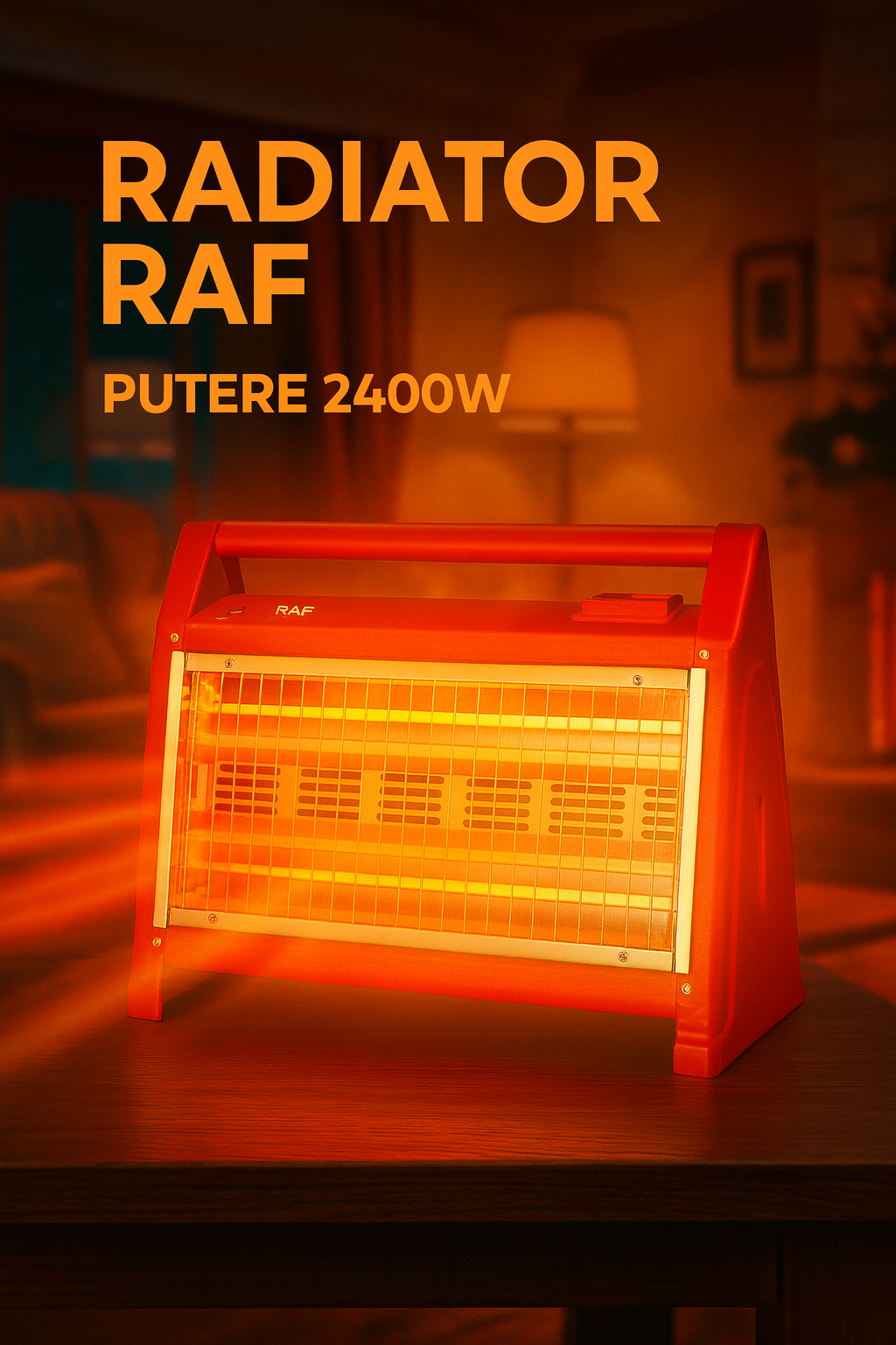 Radiator 2400W quartz rosu