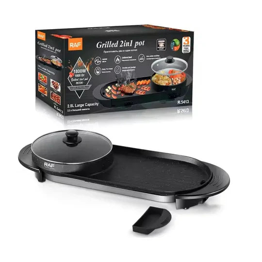 Plită Electrică 2 în 1 RAF R5413 1800 W, 2.5 L