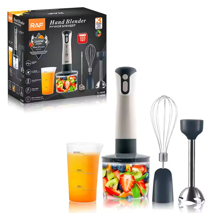 Blender 5 in 1 RAF R.340, tocator 4 lame otel