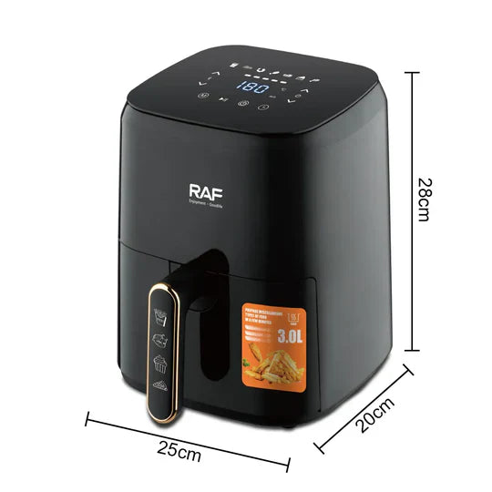 Friteuza cu aer cald RAF, 1300W, 3L, control digital