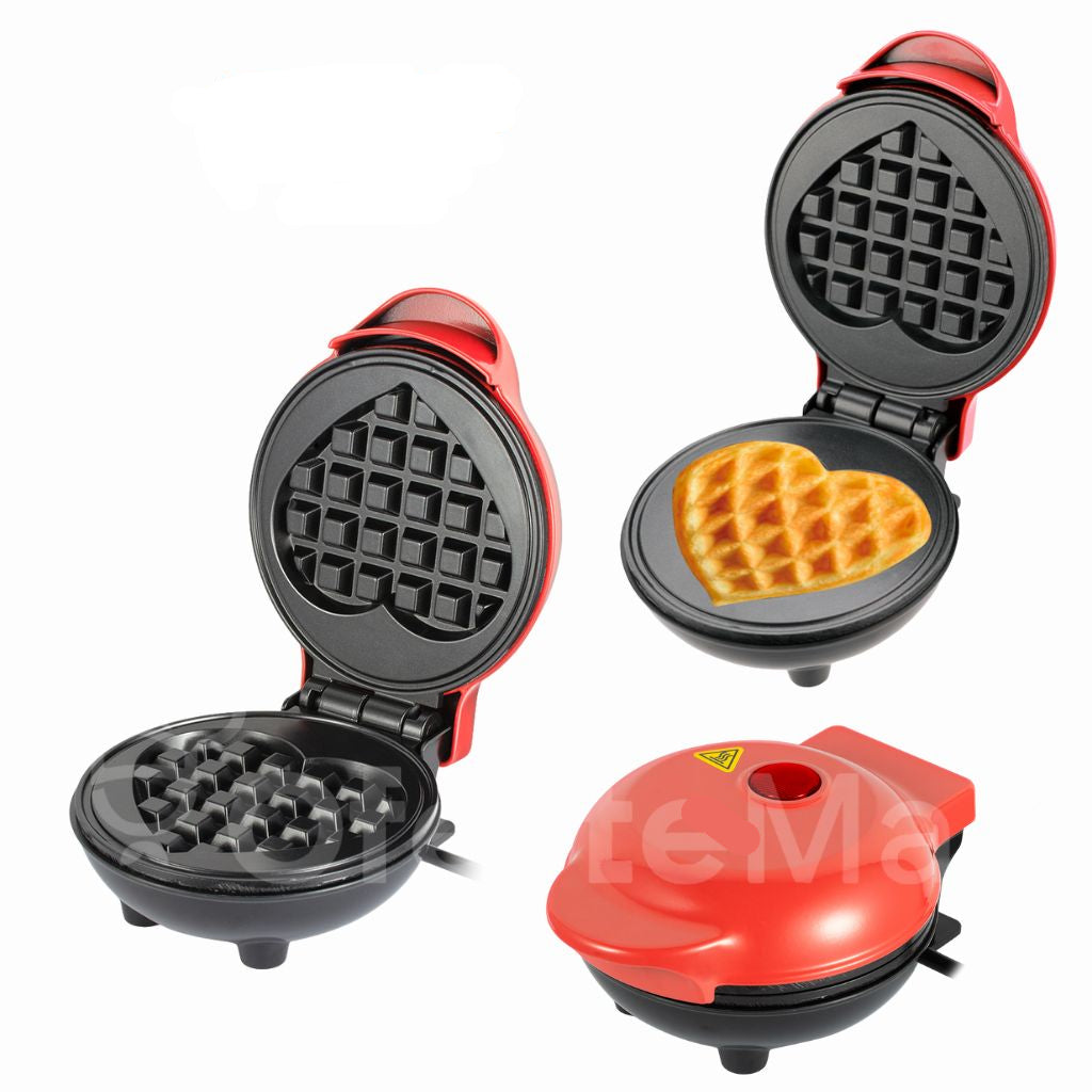 Aparat de făcut Vafe și Clătite în formă de Inimă, Putere 500W, Strat Antiaderent Dublu