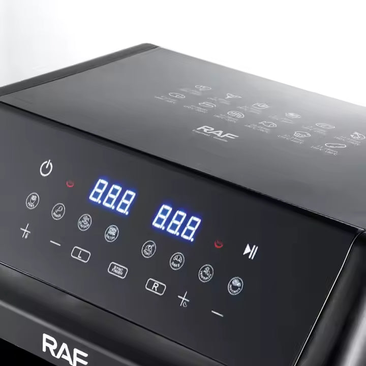 Friteuză RAF Air Fryer Dual, 9L, 2000W, 12 programe, control digital